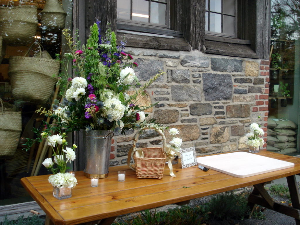 blue hill at stone barns wedding cocktail hour