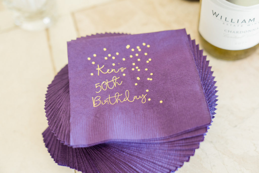 purple-gold-custom-cocktail-napkin-50th-birthday